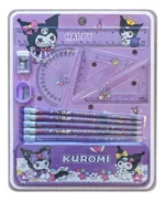 Set geometría 12 piezas regla escuadras lápices y goma Ks-605