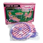 Set Juego De Jardín Para Muñecas Reposeras Juguetes - Image 3