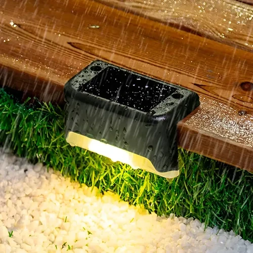 Set X4 Lampara Solar Led Escalera Iluminación Jardin Av5555