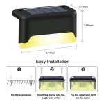 Set X4 Lampara Solar Led Escalera Iluminación Jardin Av5555 – vista posterior