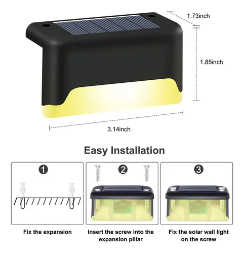 Set X4 lámparas solares LED para jardín y escaleras Av5555 - Image 6