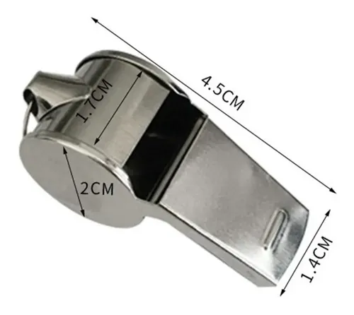 Pack X 24 silbatos de árbitro plateados con correa - Image 5