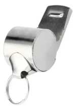 Pack X 24 silbatos de árbitro plateados con correa