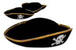 Sombrero pirata para Halloween borde dorado B084 - Image 2
