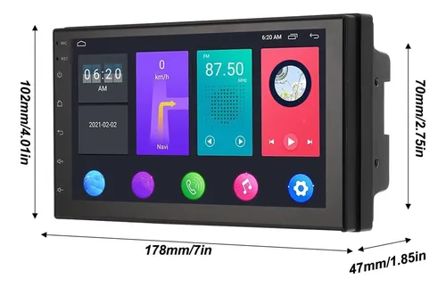 Estéreo para auto con pantalla y bluetooth Qm7001a - Image 5