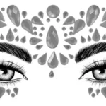 Stickers gemas faciales autoadhesivas