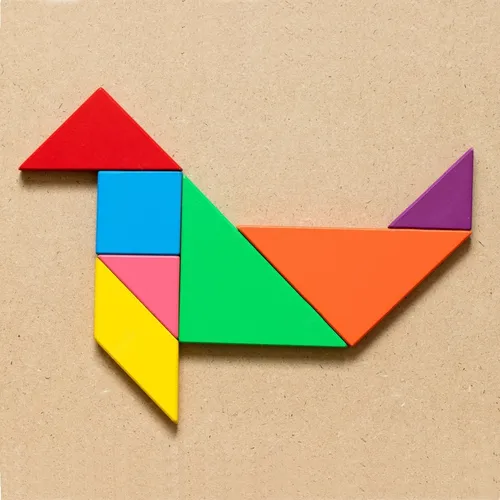 Tangram De Madera Rompecabezas 7 Piezas Didáctico Geometria - Image 7
