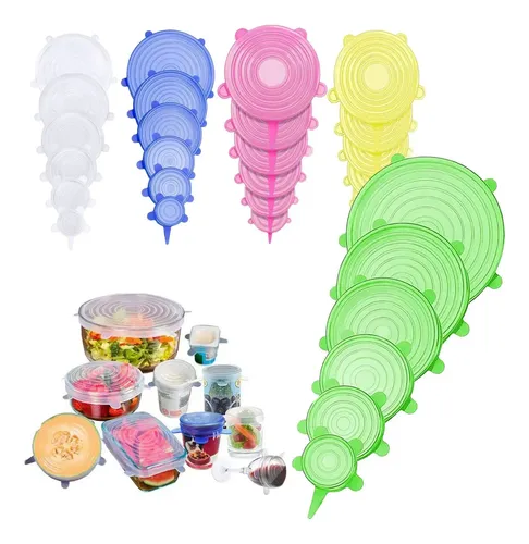 Tapas De Silicona Transparentes Reutilizables X 6 Unidades - Image 18