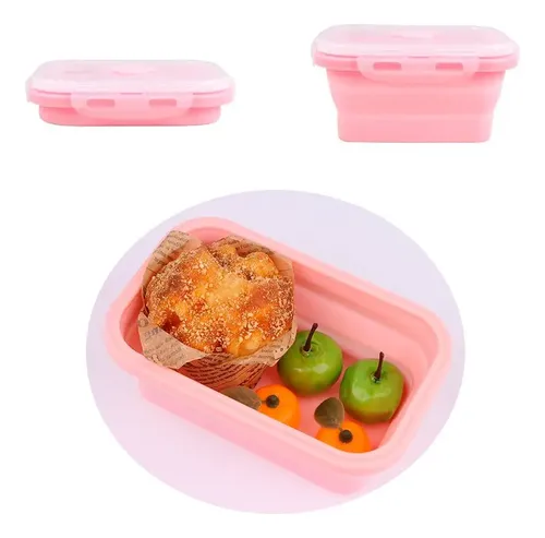 Taper Lunchera Plegable Portatil Vianda Comida Escuela S1809 - Imagen 7