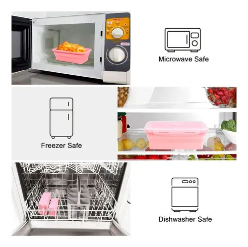 Taper Lunchera Plegable Portatil Vianda Comida Escuela S1809 - Imagen 21