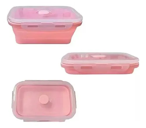 Taper Lunchera Plegable Portatil Vianda Comida Escuela S1809 - Imagen 22