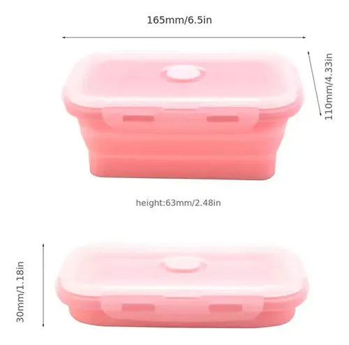 Taper Lunchera Plegable Portatil Vianda Comida Escuela S1809 - Imagen 20