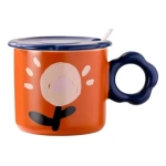 Taza de cerámica diseño de flores Mt09347