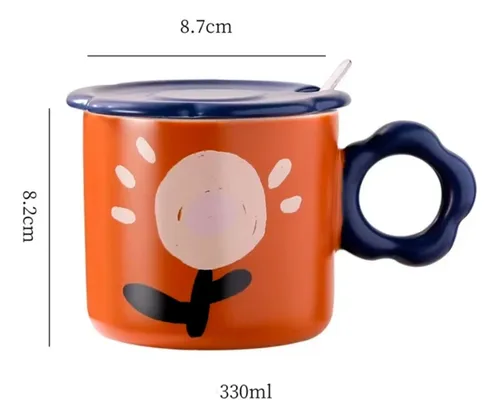 Taza de cerámica diseño de flores Mt09347 - Imagen 10