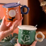 Taza de cerámica diseño de flores Mt09347 - Imagen 7