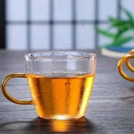 Taza de vidrio con mango dorado Mt09033 - Image 5