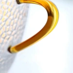 Taza de vidrio con mango dorado Mt09033 - Image 7