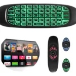 Teclado Mini Control Remoto Tv Box Mouse Colores Rgb 9104