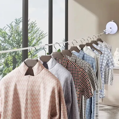 Tender Retractil Tendedero Extensibe Ropa Soga Hogar K1087 Blanco - Image 12