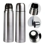 Termo Bala Acero Inox 1 Litro Tapon Matero Gris - Imagen 4