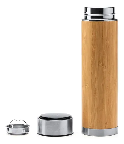 Termo con sensor de temperatura 500 ml simil madera 2059 - Imagen 10