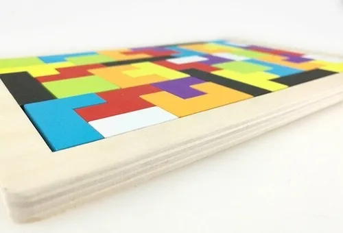 Tetris 40 Piezas Madera Montesori Rompecabezas Encastre - Image 2