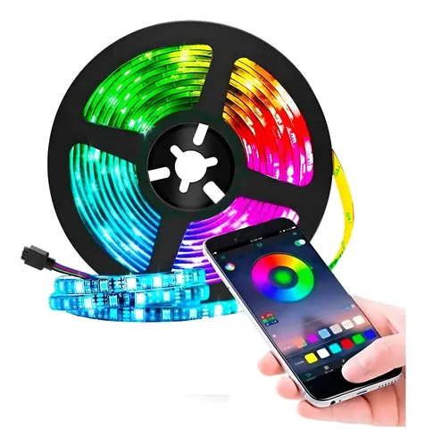 Tira led 5050 RGB audiorrítmica de 3 mts con bluetooth y control remoto - Image 1