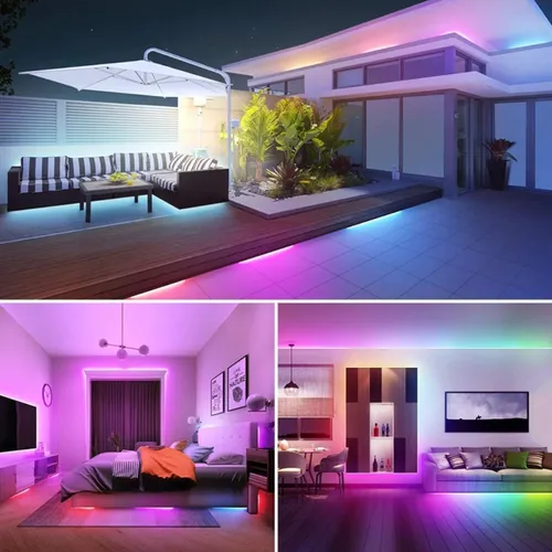 Tira led 5050 RGB audiorrítmica de 3 mts con bluetooth y control remoto - Image 2
