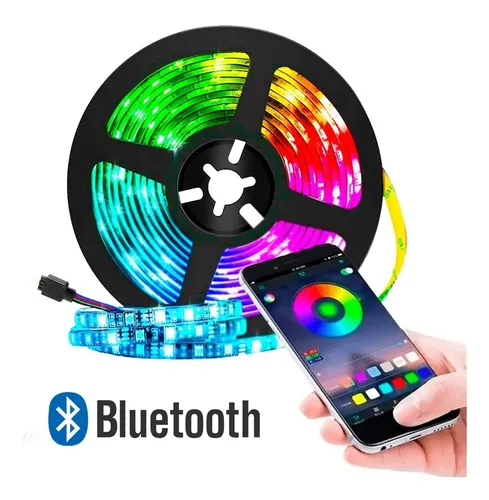 Tira led 5050 RGB audiorrítmica de 3 mts con bluetooth y control remoto - Image 4