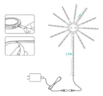 Tira luces LED fuego artificial RGB a control remoto 5102 - Image 9