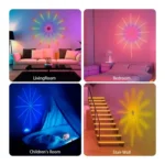 Tira luces LED fuego artificial RGB a control remoto 5102 - Image 8