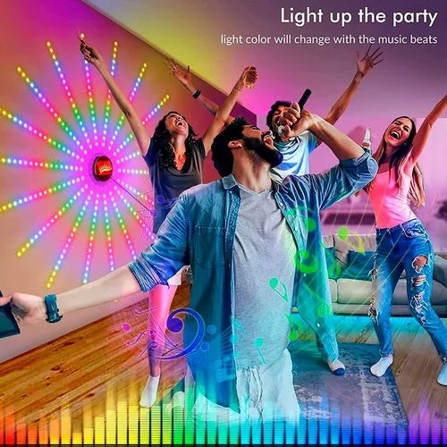 Tira luces LED fuego artificial RGB a control remoto 5102 - Image 6