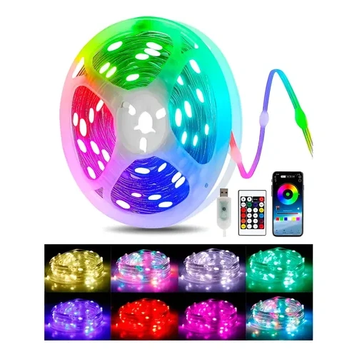 Tira LED sumergible audiorítmica RGB de 10 metros
