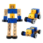 Transformer Robot De Madera Articulado Motricidad Con Ruedas - Imagen 16