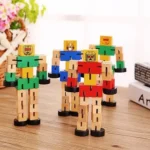 Transformer Robot De Madera Articulado Motricidad Con Ruedas - Image 2