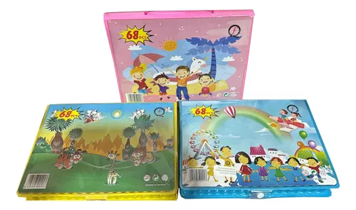 Valija escolar 68 piezas lápices acuarelas y crayones - Image 4