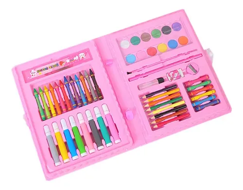 Valija escolar 68 piezas lápices acuarelas y crayones - Image 12