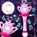 Varita de burbujas rosa con luz y música M323 - Image 5