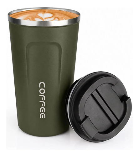 Vaso Térmico 510 Ml Acero Inoxidable Portátil Viajero Vs10 Verde Coffee - Image 1