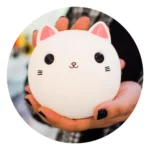 Velador led rgb táctil recargable - Modelo Gato - Image 7