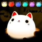 Velador led rgb táctil recargable - Modelo Gato - Image 5