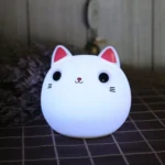 Velador led rgb táctil recargable - Modelo Gato - Image 2