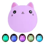 Velador led rgb táctil recargable - Modelo Gato