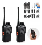2 radios handys Bf-777s walkie talkie – vista posterior