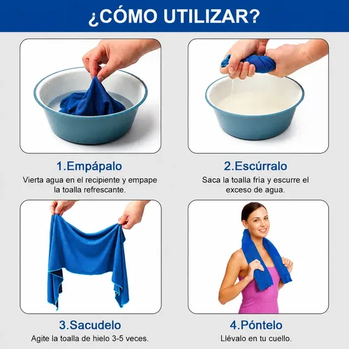 2 toallas deportivas de secado rápido para deportes y gimnasio 30x100cm 25500 - Imagen 4