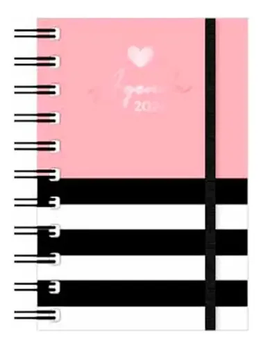 Agenda 10x15 Black And Pink 352 Paginas Espiral Ag24c003 – detalle del producto