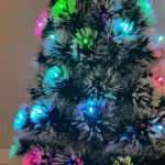 Árbol De Navidad Led Nevado 90 Cm Fibra Óptica Con Estrella - Imagen 2