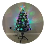 Árbol De Navidad Led Nevado 90 Cm Fibra Óptica Con Estrella - Imagen 3