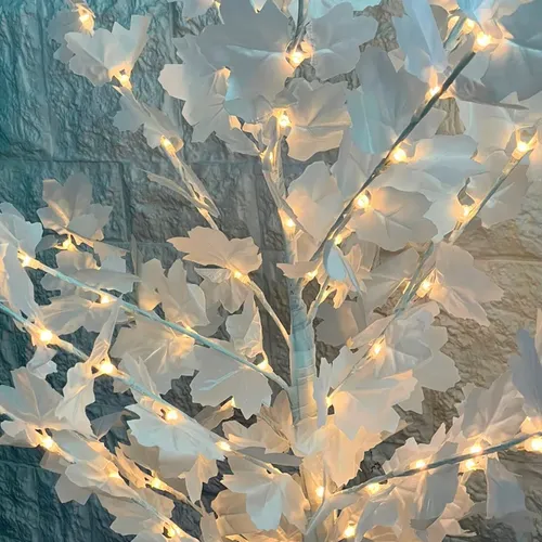 Árbol navideño blanco 300 luces LED 180 cm 13515 - Image 3