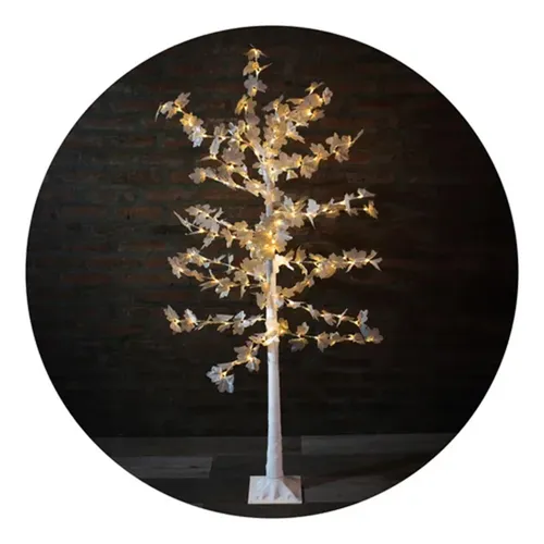 Árbol navideño blanco 300 luces LED 180 cm 13515 - Image 2